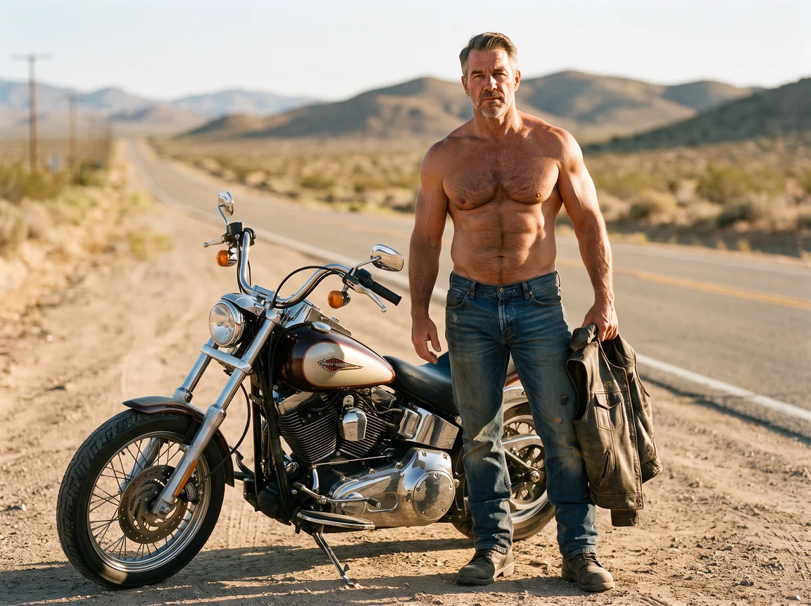 OCTOBER — THE BIKER — Hell of a Man 2027 calendar page